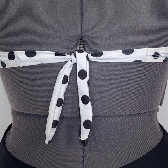 One Piece Black & White Polka Dot Bathing Suit - Picture 8 of 11